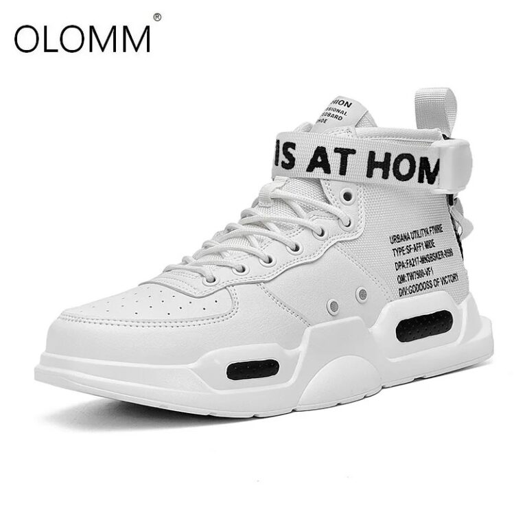 Men's High Top Fashion Leather Sneakers Trend Hot Sal - Image 3